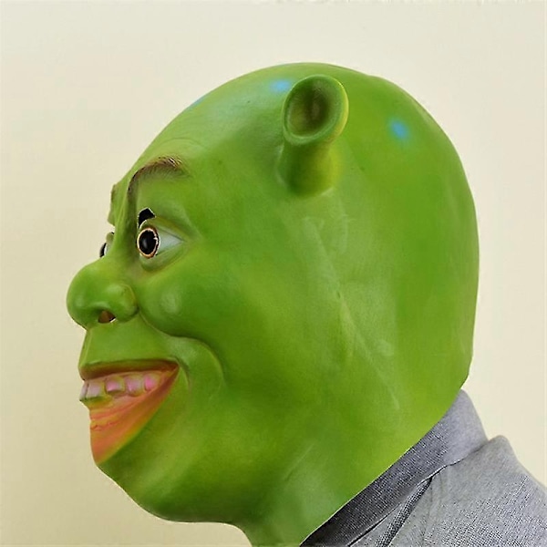Shrek Maske Kostume Maske Halloween Cosplay Fuld Hoved Grøn Voksen Shrek Maske Latex-Perfekt