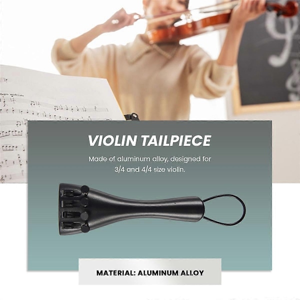 3/4 4/4 Violin Fiddle Stol Hill Style med 1 stk. Halestykke-snor - Perfekt