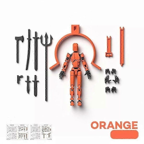 Dummy13 Magnetisk Actionfigur Set, 3D Magnetisk Actionfigur Set - Perfekt Orange Black