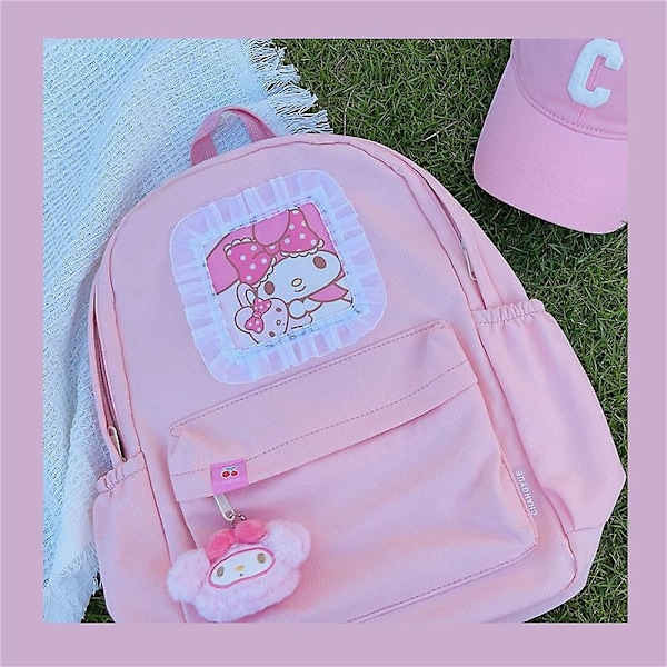 Kawaii Sanrio My Melody Skolväskor Ryggsäck Ins Japansk mellanstadiestudent Rosa ryggsäck Campus Skolväska Casual Ryggsäck - Perfet schoolbags