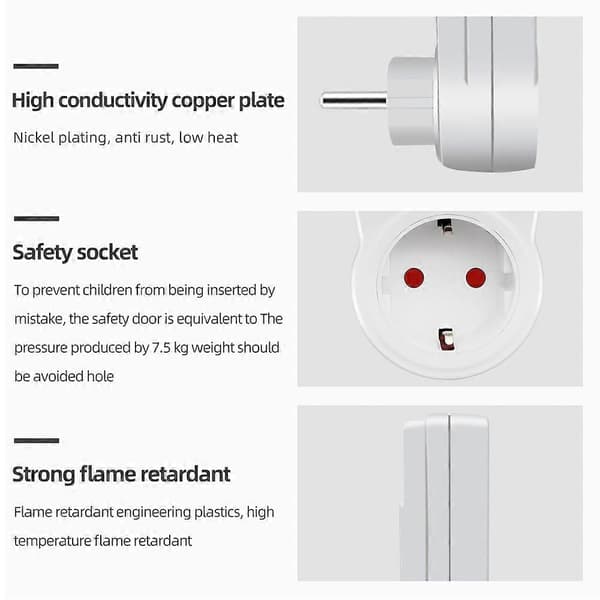 Strømforbruksmålere Energiforbruk Wattmeter Plug-in Stikkontakt Strøm Kilowatt Wattmåler - Perfet IT Plug