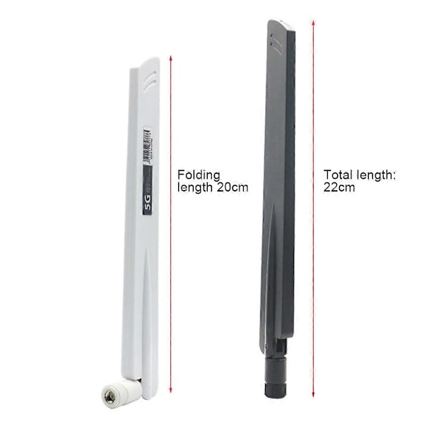 2 stk. 3G 4G 5G Antenne 600-6000MHz 18DBi Gain SMA Hann Kompatibel med Trådløst Nettverkskort Wifi Ruter High Si-Perfet