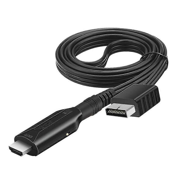 HDMI-kompatibelt adapterkabel til PlayStation 2/PS2, understøtter HD RCA AV-lyd og -video