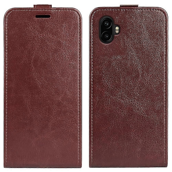 Kompatibel med R64 Textur Vertikal Flip Läder Telefonfodral-Perfet Brown For Samsung Galaxy Xcover 7 Pro