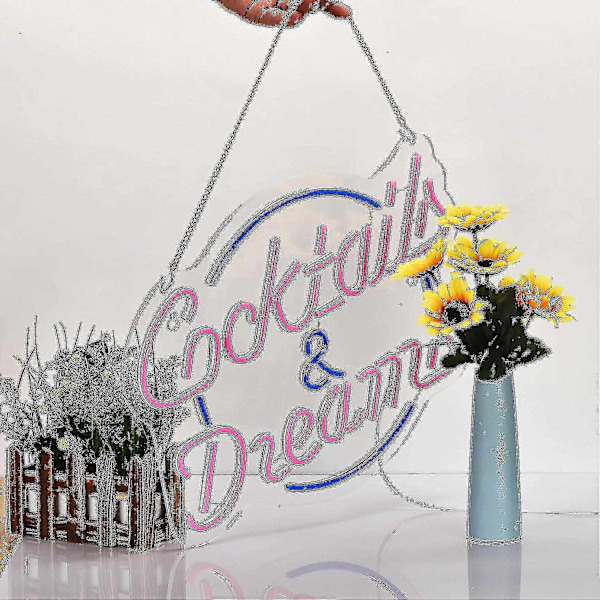 Cocktails and Dreams Neonljus för väggdekoration Neonljus LED med dimmerbrytare Neonljus Sovrum Bar Neonljus Hotell - Perfekt