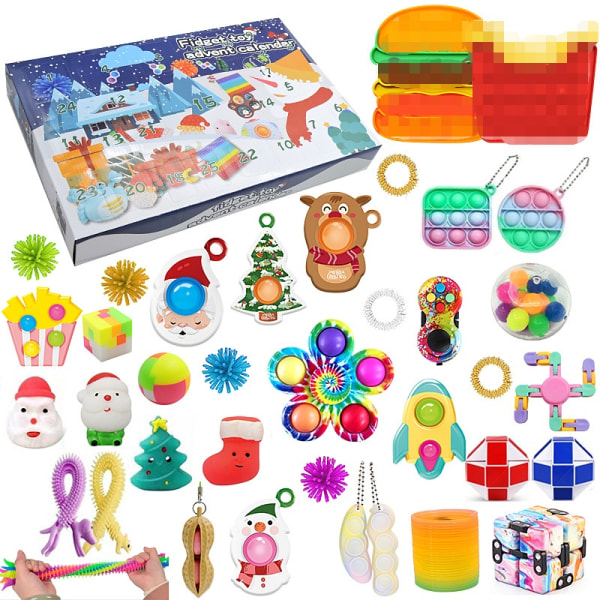 Pop it 2022 adventskalendere Fidget Toy for Kid - Perfekt