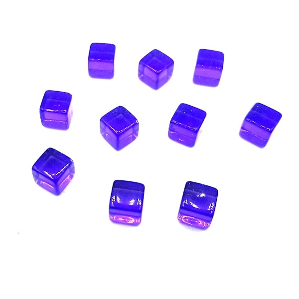 200 stk 6-sidede 8mm klare terninger DIY pædagogiske terninger gravering akryl blanke terninger D6 terninger fest familie brætspil terninger-Perfet Purple