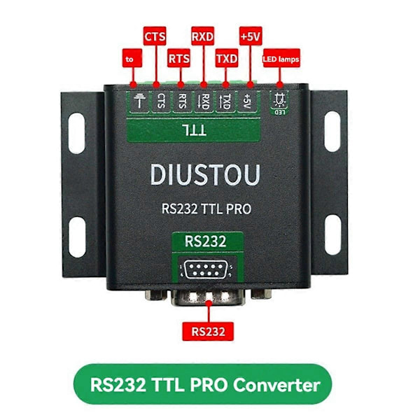RS232 til TTL Isolert Konverter Seriell Port Modul Ttl til 232 Grensesnitt Konverteringsmodul-Perfet