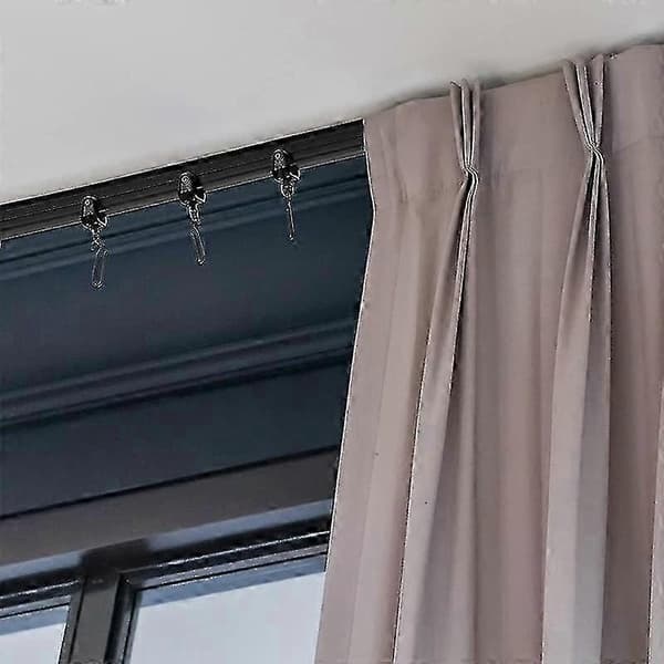 5-Meter Sort Fleksibel Loftgardinskinne - Bøjbar-Perfekt 1 M