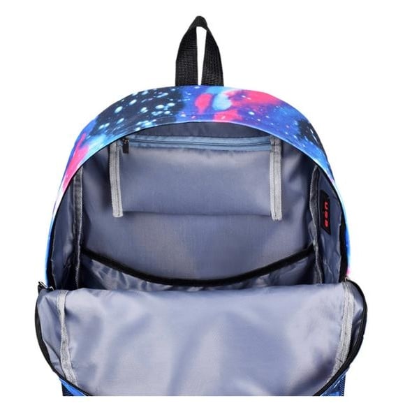 Fortnite rygsæk - Vandtæt skoletaske med USB og hovedtelefonstik - Perfet blue