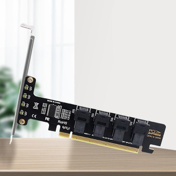 4.0 PCI-E X16 till 4-port SFF-8643 U.2 NVME expansionskort för SFF-8639-Perfet