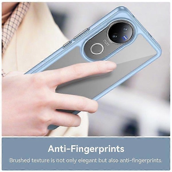 Kompatibel med vivo V50 5G Skal TPU + Akryl Skyddande Transparent Mobilskal - Perfekt Blue