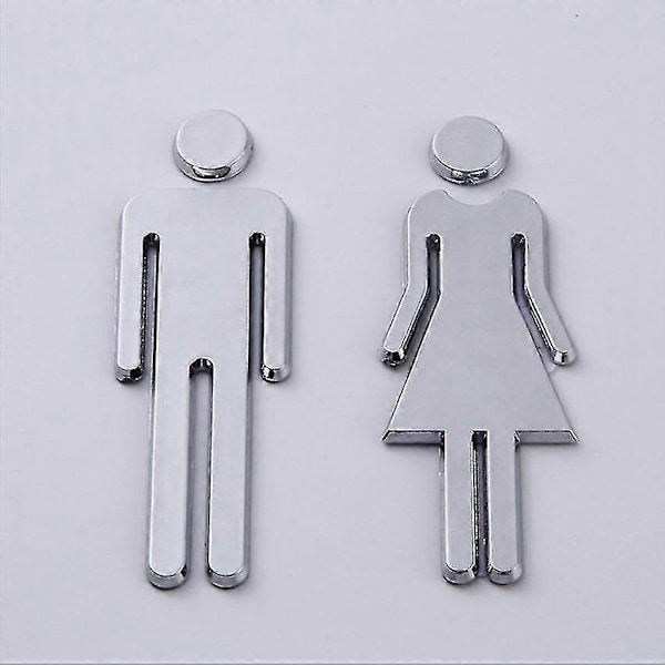 Badeværelsesskilte, skilt Mænd Kvinder toilet Bagside Mænd og Kvinder Eller Unisex Toilet/vaskerum/WC Skilt Dørsymbol - Perfekt