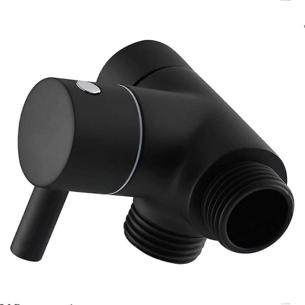 Duscharm Omledningsventil, Badrum Mässing G1/2 3-vägs Duschsystem Komponent Ersättning för Handhållen Fast Spray Duschhuvud A-Perfet Black