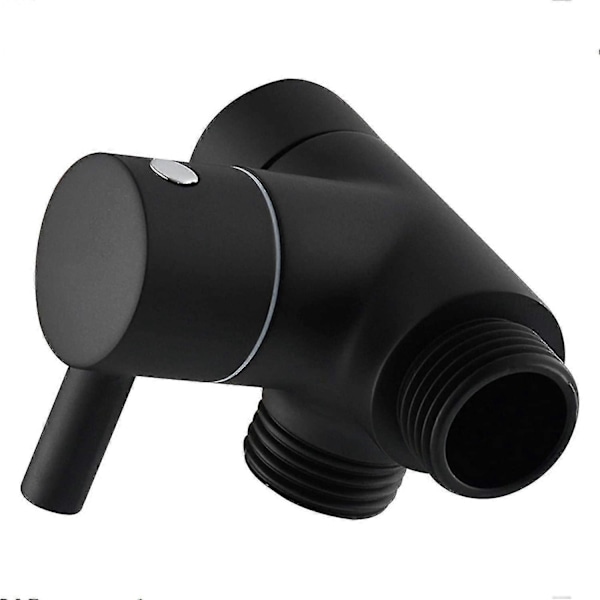 Dusjarm Omleder Ventil, Baderom Messing G1/2 3-veis Dusjsystem Komponent Erstatning for Håndholdt Fast Spray Dusjhode A-Perfet Black