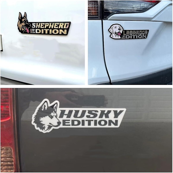 Koira Edition Auton Merkit Laserleikkaus Auton Ajoneuvon Tunnus, 3D-merkki Autotarrat Tarrat Autolle Kuorma-autolle RV-veneelle Ulkokoristelu-Perfet J