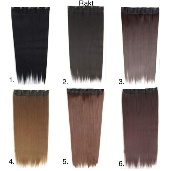 Clip-on / Hair extensions krøllet & lige 70cm - Flere farver - Perfet Lockigt - 1