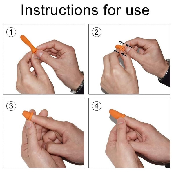 100 stk Gummi Anti-Finger Cribs Orange Engangs Beskyttende Finger Cribs til elektronisk reparation- Perfet