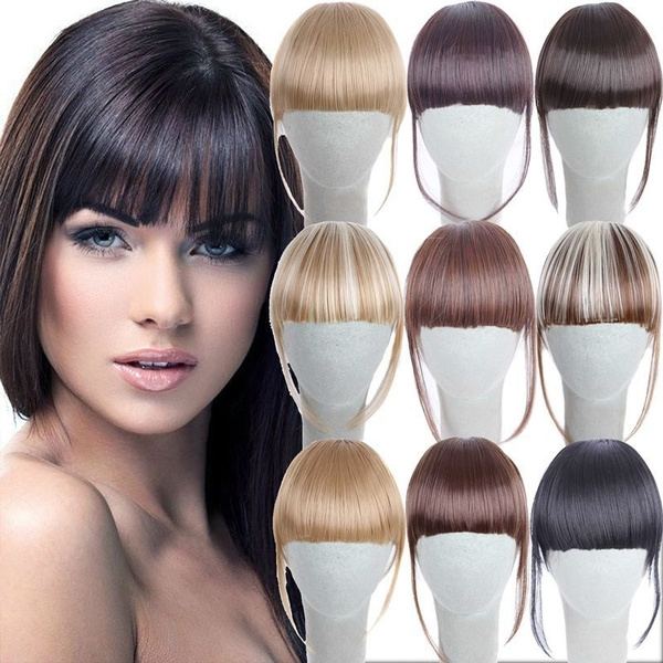 Womens Neat Bang Fringe Extensions Parykk Blonder Hårpynt - Perfet 613#