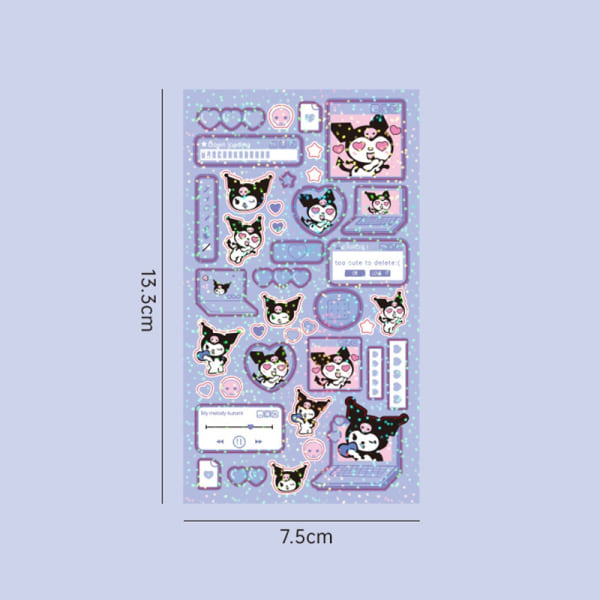 Nye Sanrio Cinnamoroll Melody e Hand Account Stickers Diy - Perfet A1