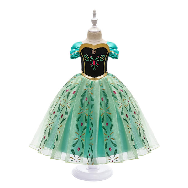 Anna prinsessklänning + tiara/fläta/spö - Perfekt 110cl