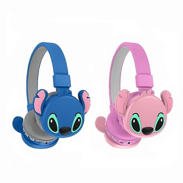 Børne Over-Ear Trådløse Bluetooth Hovedtelefoner Foldbare Hovedtelefoner til Teenagere Drenge Piger (Blå) - Perfet