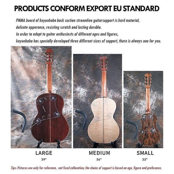 Gitarrhalsstöd Rygg Sugpropp Streamliner Gitarrstöd Kompatibelt med Klassisk Flamenco Akustisk Transparent-Perfekt
