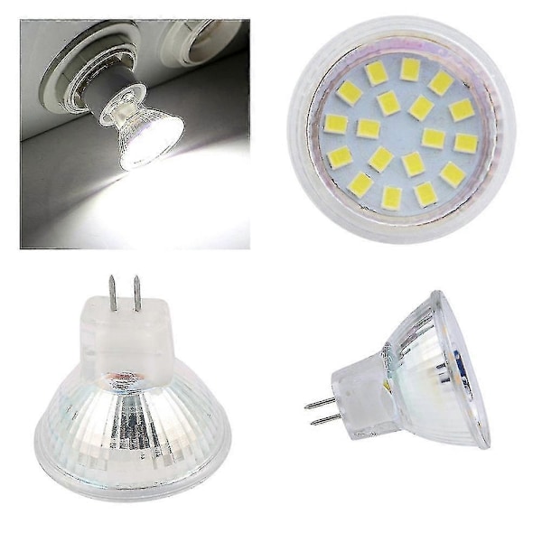 10 st MR11 LED-lampor 3W/5W AC/DC12V-24V GU4 Bi-pin Sockel - Perfekt Cool white 3 w