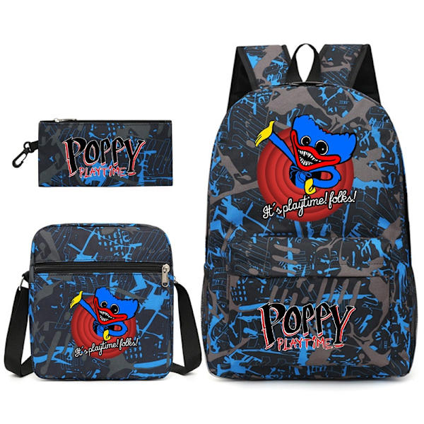 Poppy Play Time High School Ryggsekk Flower F2 - Perfet Three piece set