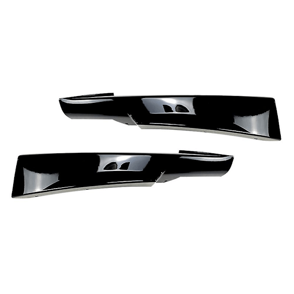 Blank Glans Svart Frontstötfångare Läpp Hörnskydd Trim Nedre Skydd Splitter Spoiler för- E90 320I 330I-Perfet