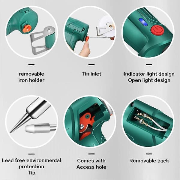 3-i-1 Svejsning, Skæring & Rustfjernelsessæt - Hurtig Opvarmning, Ergonomisk, Ideel til Begyndere & Gør-det-selv-Perfekt Black EU plug