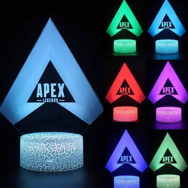 Apex Legends 3D Night Light, LED Colorful Touch Remote Contr - Perfet