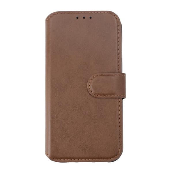 iPhone 15 Plånboksfodral, Rvelon Läder - Brun-YYANG Brun