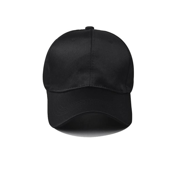 Baseballhatt Satin Peaked Cap - Perfet black adjustable