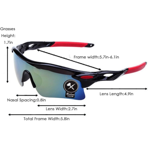 Herresolbriller, udendørs sportssolbriller, modesolbriller, UV400-briller til racerskicykelfiskeri-A - Perfet