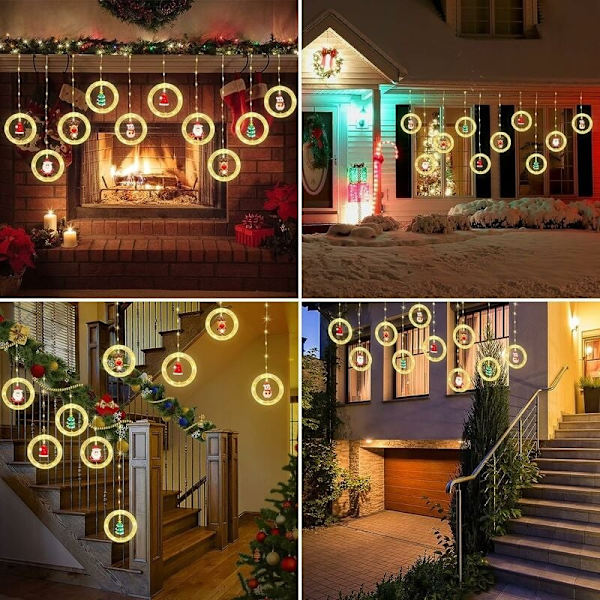 Christmas String Lights, 9,8ft 120 LED Santa Claus String Lights, Vattentät koppar Twinkle Lights, USB driven hängande juldekoration - HARRY
