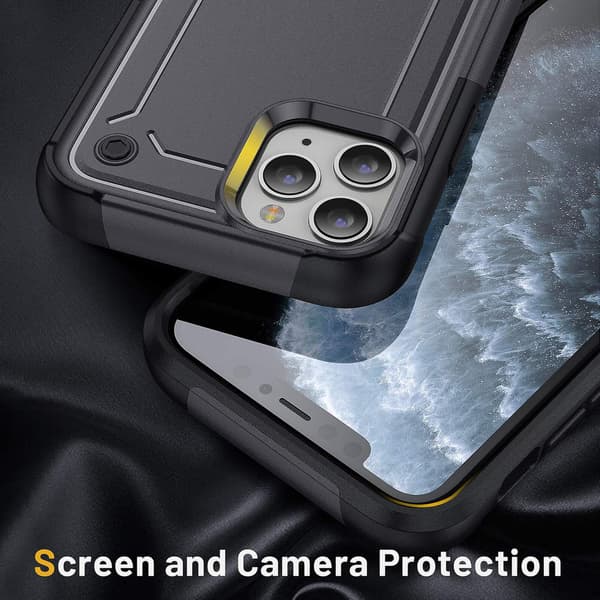 Støtsikkert telefondeksel kompatibelt med iPhone 11 Pro Max-Perfet Gray
