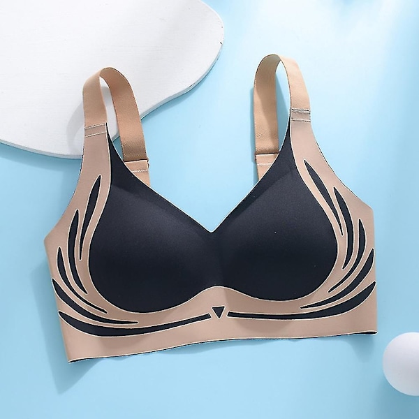 Løftende Anti-Hænge Trådløs Push-Up BH Maskinvaskbar Komfort Undertøj til Matchende Tøj - Perfekt Mint Green L