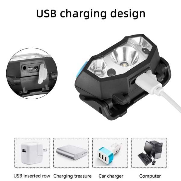 USB genopladelig led-forlygte, ultra let, praktisk - Perfet