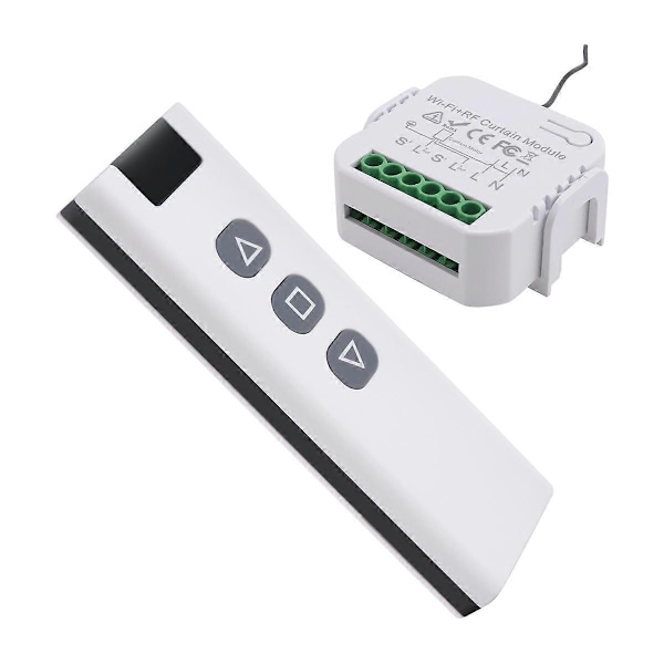 Tuya Smart Life WiFi 433MHz Persiennebryter med RF-fjernkontroll for elektrisk rulleskoddekontroll, -Perfet