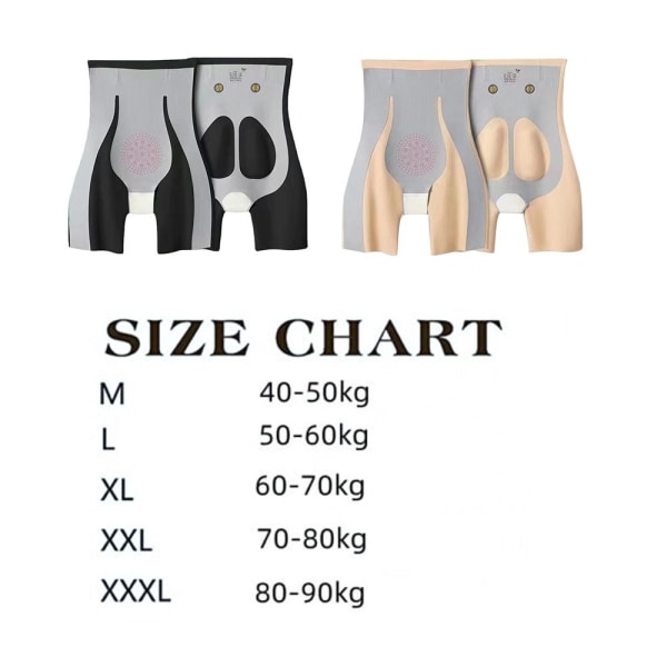 Hög midja Body Shaper Sömlös magkontroll Shapewear Naken-Perfet Nude 3XL
