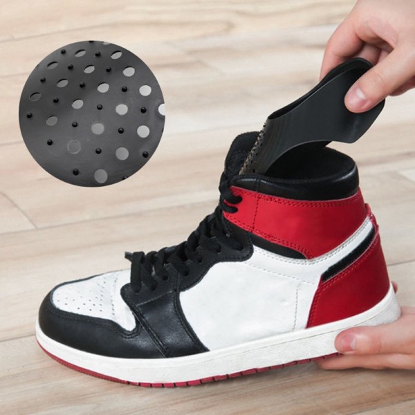 2 Pacs New Shoe Care Sneaker Anti Crease Toe Caps Protector Storlek - Perfet Black L