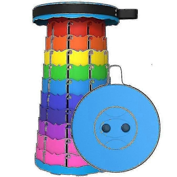 Päivitetty versio kokoontaitettava jakkara, teleskooppijakkara kaikkiin tarkoituksiin rainbow