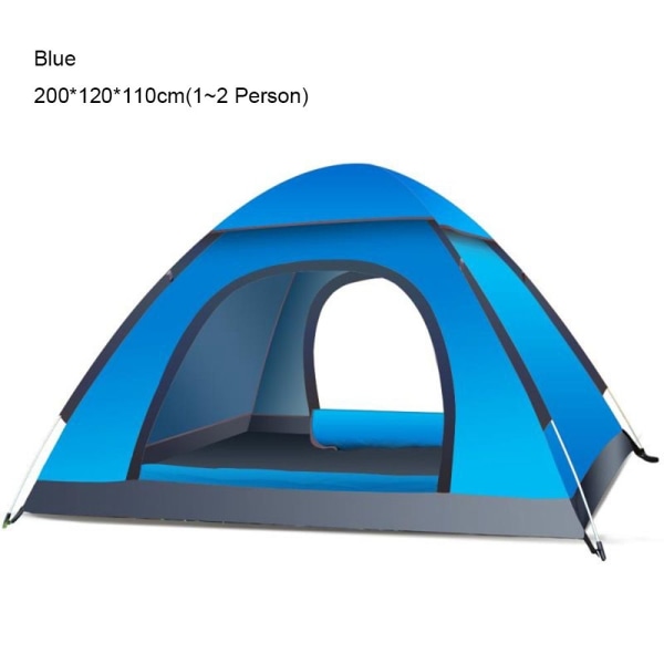 Automatisk Backpacking Oxford Duk Vattentätt Campingtält BLÅ Blu- Perfet Blue 2 person-2 person