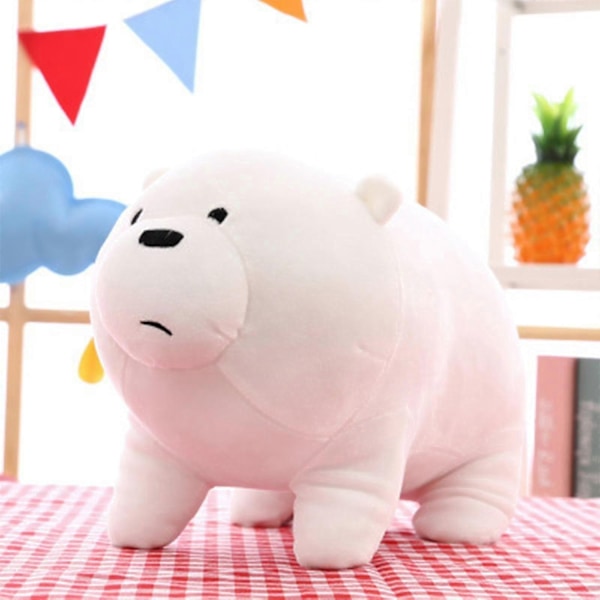 Vi Bare Bjørner Kosedyr Isbjørn Panda Grizzly Myke Plysjleker Kawaii Plysjdyr for Gutter Jenter Barn-e-Perfet White Down 40cm
