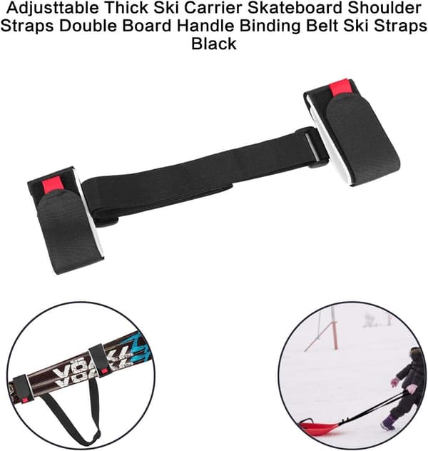 4-pakks justerbar ski- og stokkholder