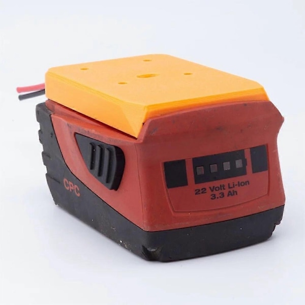 Adapter Kompatibel med HILTI 22V B22 CPC Batteridocka Strömkontakt Robotik 14AWG (Batteri ingår ej)-Perfekt