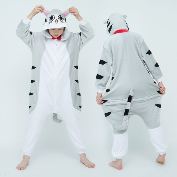Sød tegneserie anime dyrepyjamas til mænd og kvinder - Perfet Cheese Cat XL