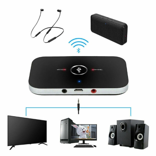 2-in-1 Bluetooth lähetin ja -vastaanotin Langaton TV-stereo tai sovitin