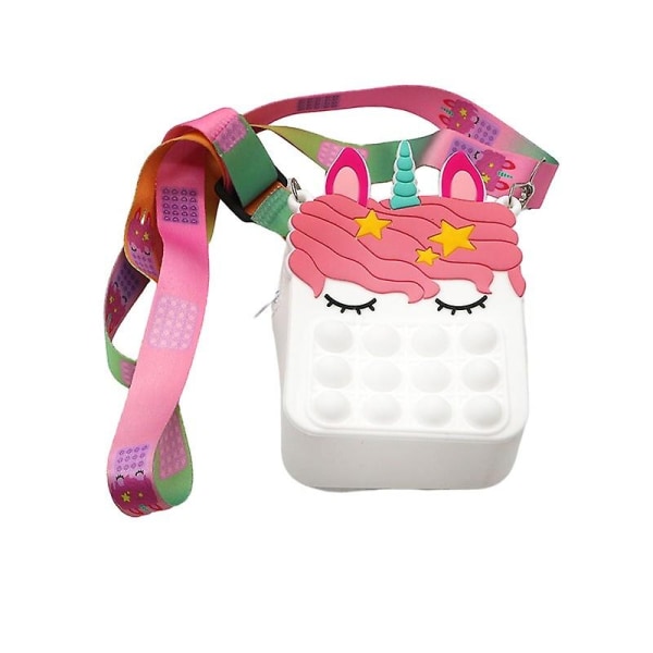 Pop It Rainbow Unicorn skulderveske for barn - Perfet B